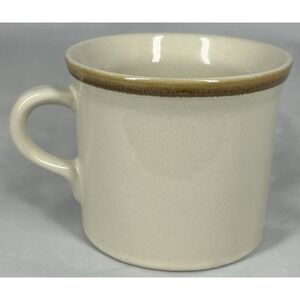 Vtg JI STONECREST Mug ANDRE PONCHE Designer Brown Tan Coffee Cup